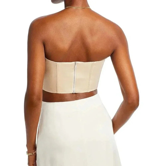 🔷 NEW BARDOT Size 4 Cropped Bustier Top - Picture 2 of 13